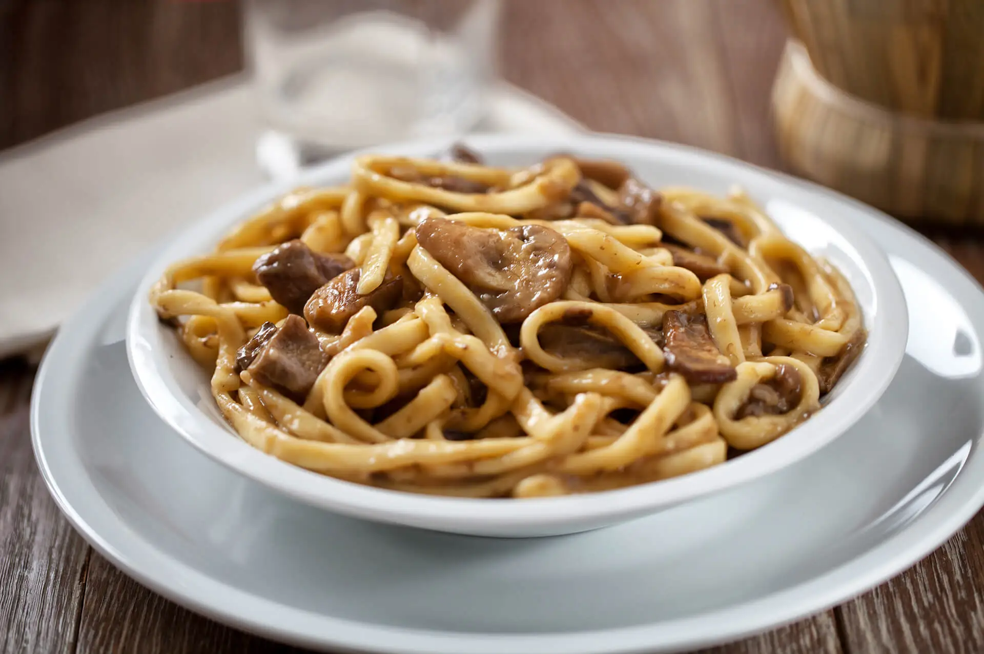 Tagliatelle with mushrooms